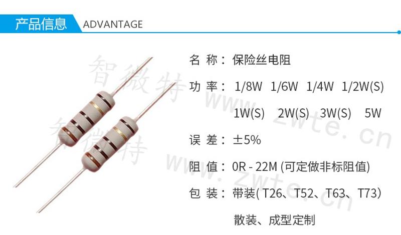 保险丝电阻产品信息